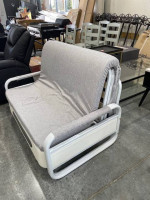 50.3 in. Rolled Arms Gray Polyester Sofa Storage Pull Out Bed Gray
