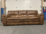 Brown Leather Modern Sofa Couch - π Available