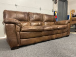 Brown Leather Modern Sofa Couch - π Available