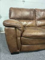 Brown Leather Modern Sofa Couch - π Available