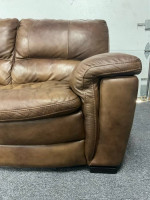 Brown Leather Modern Sofa Couch - π Available