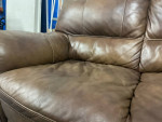 Brown Leather Modern Sofa Couch - π Available