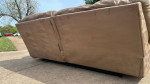 Modern contemporary micro suede reclining sofa couch by Ashley signature series