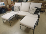 O. W. Lee Sofa and 2 Ottomans