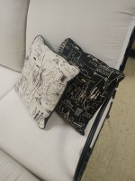 O. W. Lee Sofa and 2 Ottomans