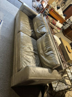 Michael Weiss by Vanguard Leather Sofa with Nailheads