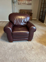 Leather sofa chair