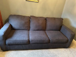 GRAY FULL SIZE SLEEPER SOFA WITH PULLOUT BED