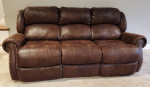 Brown Reclining Sofa