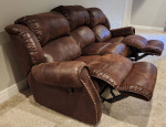 Brown Reclining Sofa