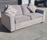 Fabric Sleeper Sofa With Full Size Memory Foam Mattress, Gray