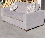 Fabric Sleeper Sofa With Full Size Memory Foam Mattress, Gray