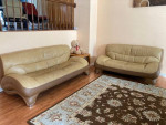 Living Room Leather Sofa + Loveseat Set