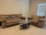 sofa + loveseat + tea table