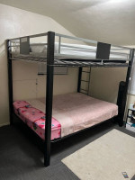 BunkBed In Great Condition With Sofa On Bottom Bunk (Can Lay Flat Into Mattress)