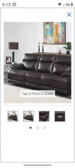 Leather Electric Reclining Sofa