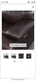 Leather Electric Reclining Sofa