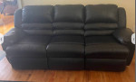 Reclining Leather Sofa and Loveseat