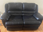 Reclining Leather Sofa and Loveseat