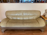 Living Room Leather Sofa and Loveseat Set
