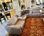 Macys Dove Grey Leather Sofa Sectional
