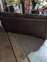 Lane Nubuck leather sofa, oversized chair and ottoman set