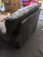 Lane Nubuck leather sofa, oversized chair and ottoman set