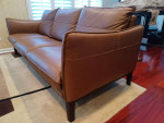 Leather Swivel Chair and Sofa