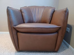Leather Swivel Chair and Sofa