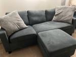 3 feet Sectional Sofa (Dark Grey)