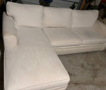 White sectional sofa