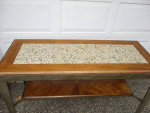 Gorgeous 2 Tier Sofa/Console Table/Marble/Metal/Wood...GREAT PIECE!