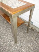 Gorgeous 2 Tier Sofa/Console Table/Marble/Metal/Wood...GREAT PIECE!