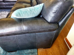 Leather sectional sofa couch