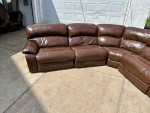 FREE DELIVERY 🚚  Ashley furniture Real Leather brown  Couch, sofa, Sectional 