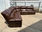 FREE DELIVERY 🚚  Ashley furniture Real Leather brown  Couch, sofa, Sectional 