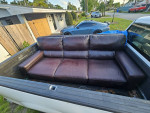 leather sofa with ottoman