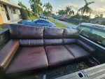 leather sofa with ottoman