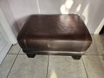 leather sofa with ottoman