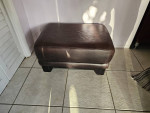 leather sofa with ottoman