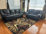 Black Leather sofa set of 2