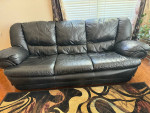 Black Leather sofa set of 2