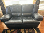 Black Leather sofa set of 2