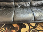 Black Leather sofa set of 2