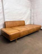 CB2 Lawndale Modern Leather Daybed Sofa