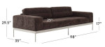 CB2 Mauro Mink Chenille Sofa