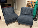 Blue Sofa Chair Set