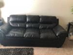 Black leather Sofa/Chair