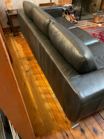 100% top grain leather Natuzzi sofa