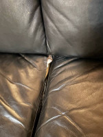 100% top grain leather Natuzzi sofa